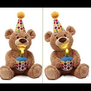 GUND Animated Happy Birthday Teddy Bear Stuffed Animal Plush, 10" sings